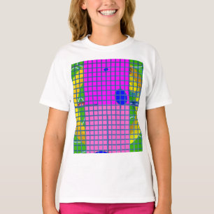 Camiseta Bloques rosados modernos