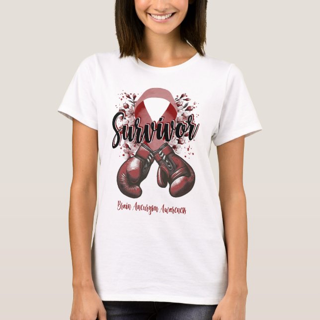 Camiseta Blossom Aneurysm Warrior Survivor (Anverso)