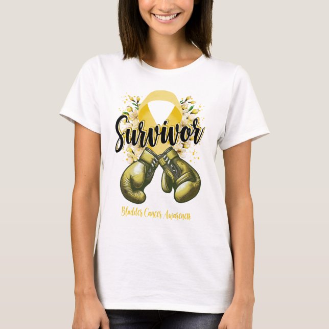 Camiseta Blossom Bladder Cancer Warrior Survivor (Anverso)