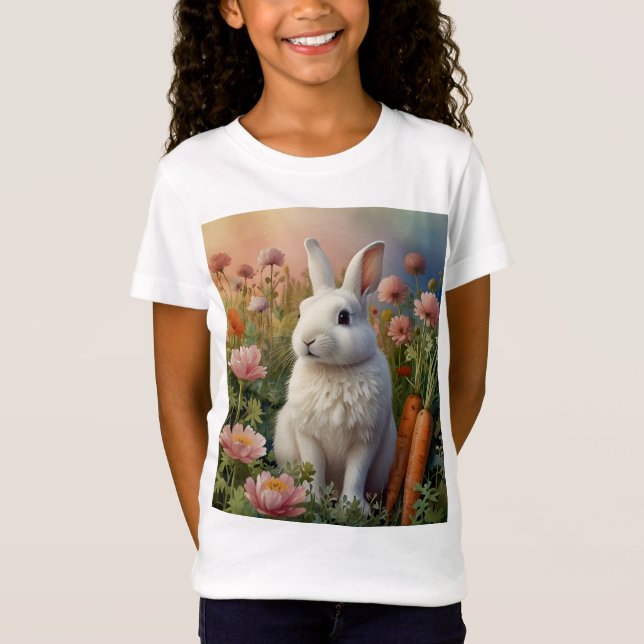 Camiseta Blossom Bunny & Carrot Patch Kids T-Shirt (Anverso)