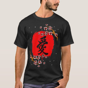 Camiseta Blossom japonés de cerezo Kanji Tokio Naturaleza J