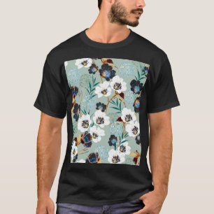 Camiseta Blossom Patrón Floral Vintage Botánico