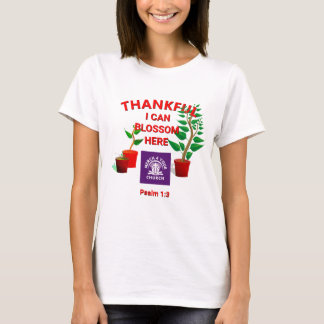 Camiseta Blossom Plantado Aquí Iglesia Cristiana AGREGAR LO