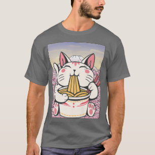 Camiseta Blossom Ramen Cat Kawaii