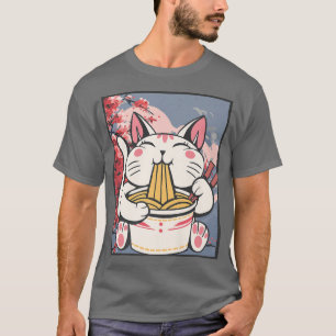 Camiseta Blossom Ramen Cat Kawaii