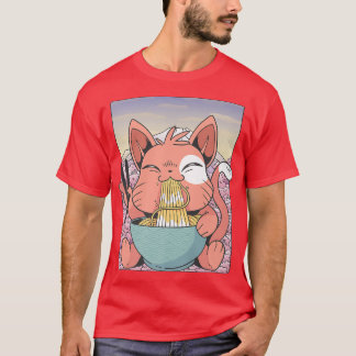 Camiseta Blossom Ramen Cat Kawaii