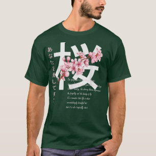 Camiseta Blossom sakura kanji japonés estética
