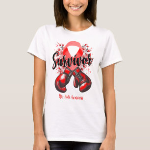 Camiseta Blossom Sobreviviente del Guerrero Del Vih