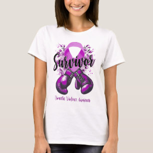 Camiseta Blossom Violencia Doméstica Sobreviviente Guerrero