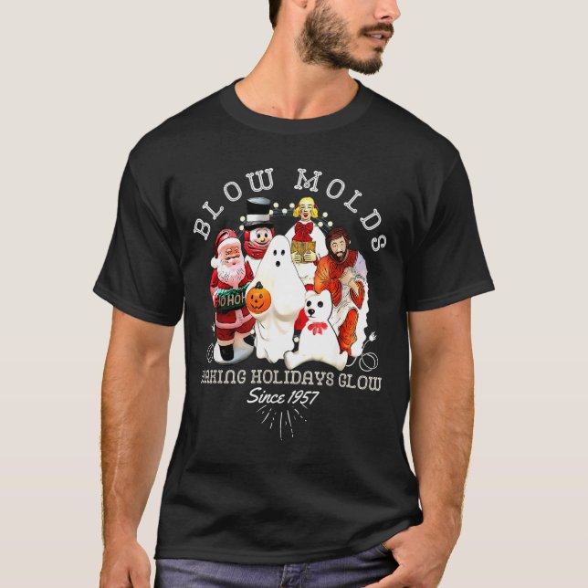 Camiseta Blow Molds Make Holidays Glow Since 1957 Christmas (Anverso)