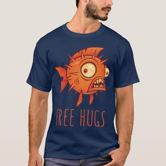 Camiseta Blowfish Personalizado Abrazos gratis (Anverso)