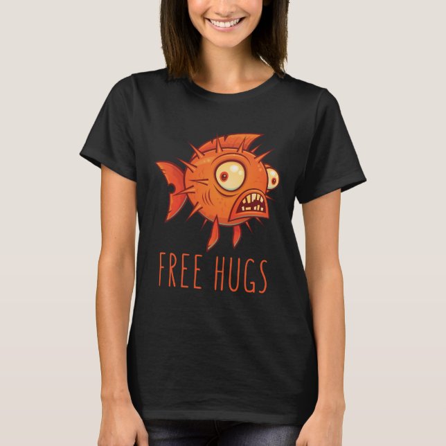 Camiseta Blowfish Personalizado Abrazos gratis (Anverso)