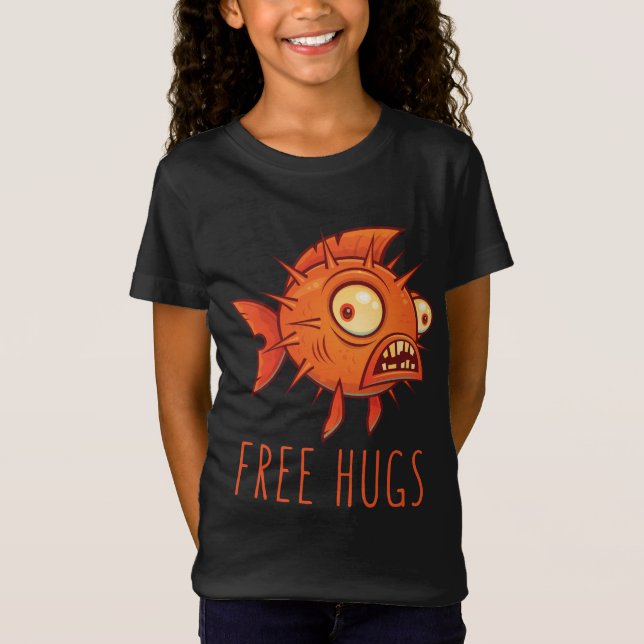 Camiseta Blowfish Personalizado Abrazos gratis (Anverso)