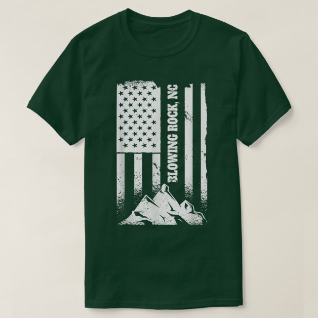 Camiseta Blowing Rock NC North Carolina American Patriotic  (Diseño del anverso)