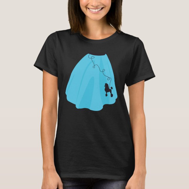 Camiseta Blue 50s Poodle Skirt (Anverso)