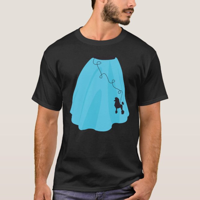 Camiseta Blue 50s Poodle Skirt (Anverso)