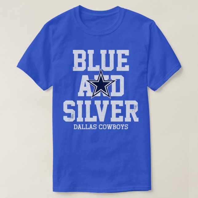 Camiseta Blue and Silver Dallas Cowboys TShirt (Diseño del anverso)