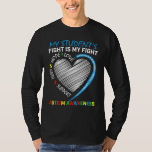 Camiseta Blue Autism Awareness Puzzle Piece Heart Special E