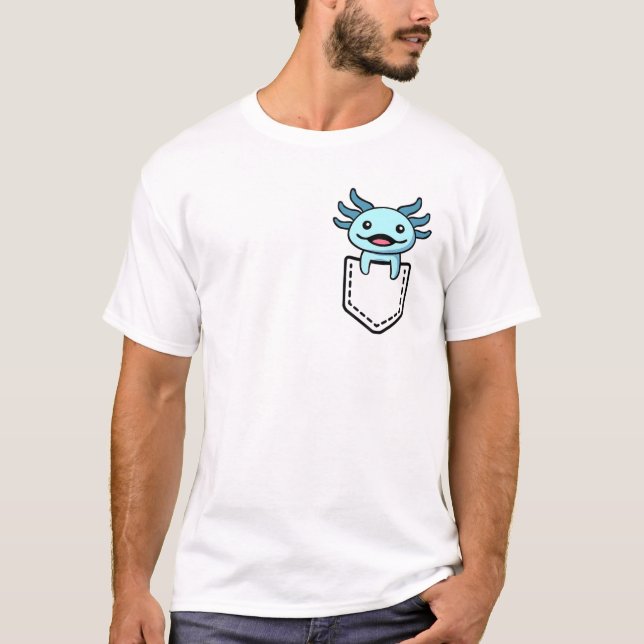 Camiseta Blue Axolotl Pocket Salamander Mexican Walking Fis (Anverso)