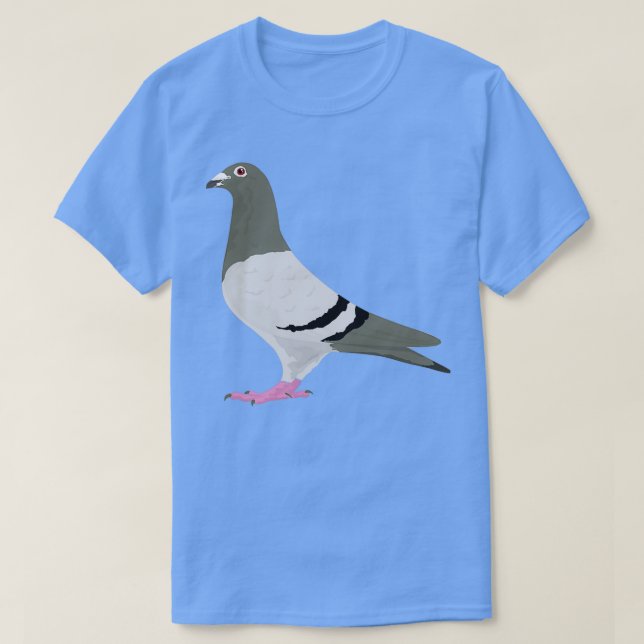 Camiseta Blue Bar Homing Pigeon (Diseño del anverso)