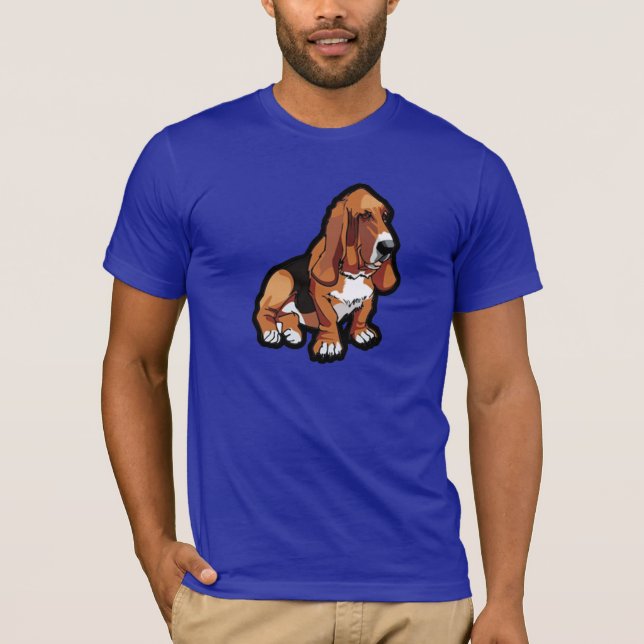 Camiseta Blue Basset Hound (Anverso)