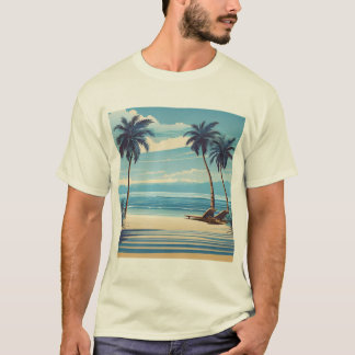 Camiseta Blue Beach Bliss Tee - Serene Coastal Design