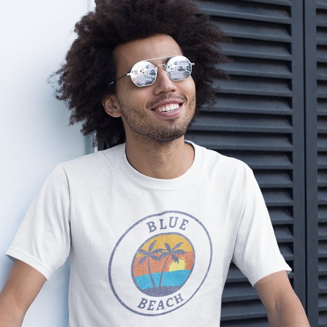 Camiseta Blue Beach, Puerto Rico Faded Classic Style (Subido por el creador)