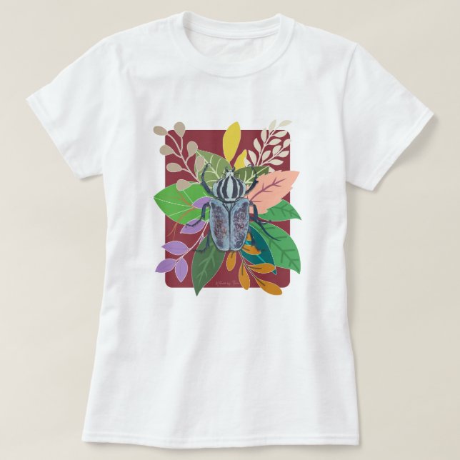 Camiseta Blue beetle watercolor (Diseño del anverso)