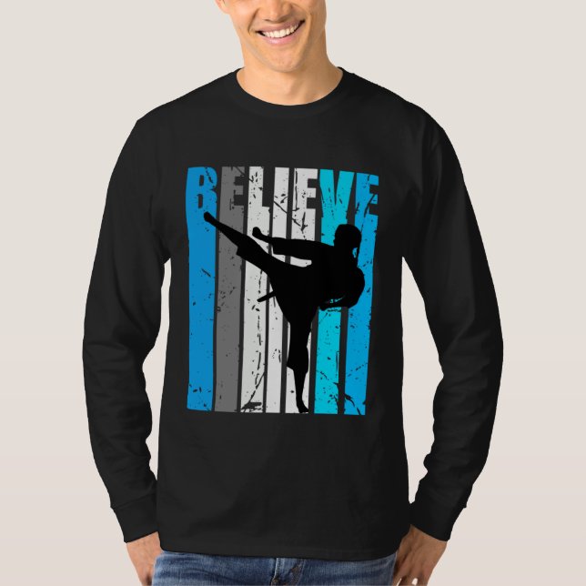 Camiseta Blue Believe Jiu Jitsu Motivational Girls Team Ret (Anverso)