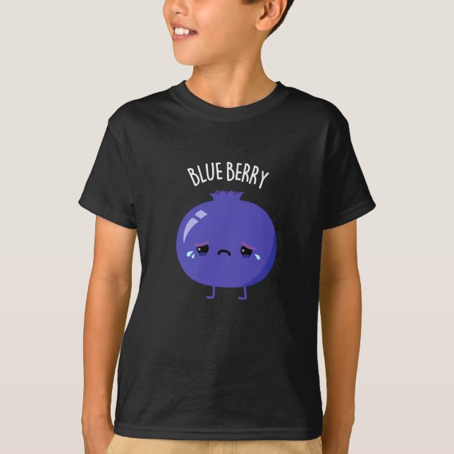 Camiseta Blue Berry Funny Blueberry Pun Dark BG (Anverso)