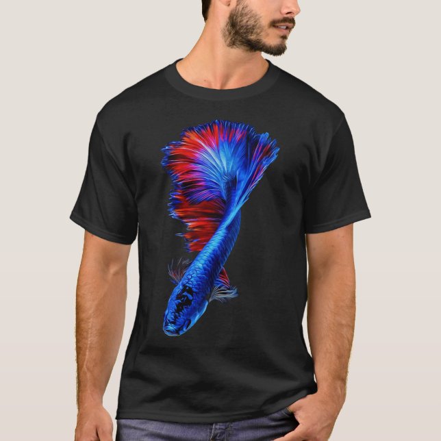 Camiseta Blue Betta Fish Siamese (Anverso)