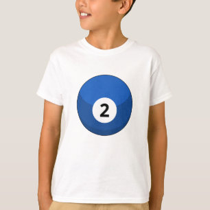 Camiseta Blue Billiard Ball número dos