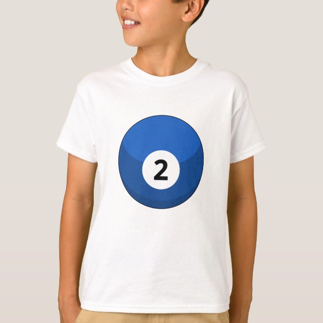 Camiseta Blue Billiard Ball número dos (Anverso)