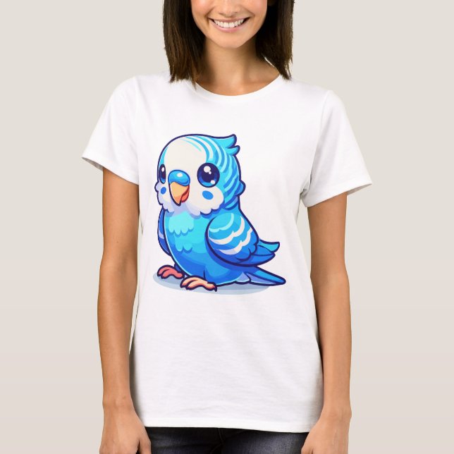 Camiseta Blue Budgie Parakeet (Anverso)