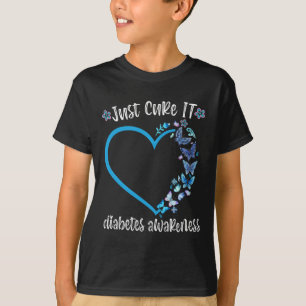 Camiseta Blue Butterfly Cure It November Diabetes awar