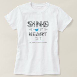 Camiseta Blue canta tu corazón hacia fuera