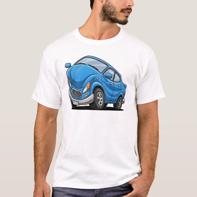 Camiseta Blue Cartoon Car (Anverso)