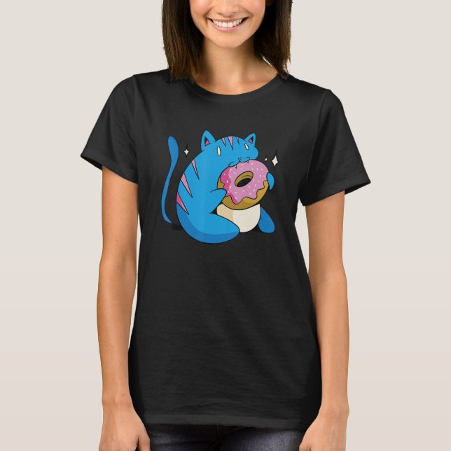 Camiseta Blue Cat And Donuts (Anverso)