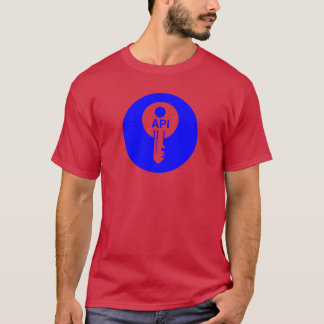 Camiseta Blue Circular API Key Icon