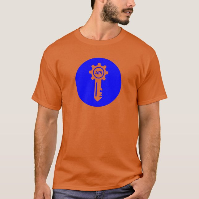 Camiseta Blue Circular API Key Icon (Anverso)