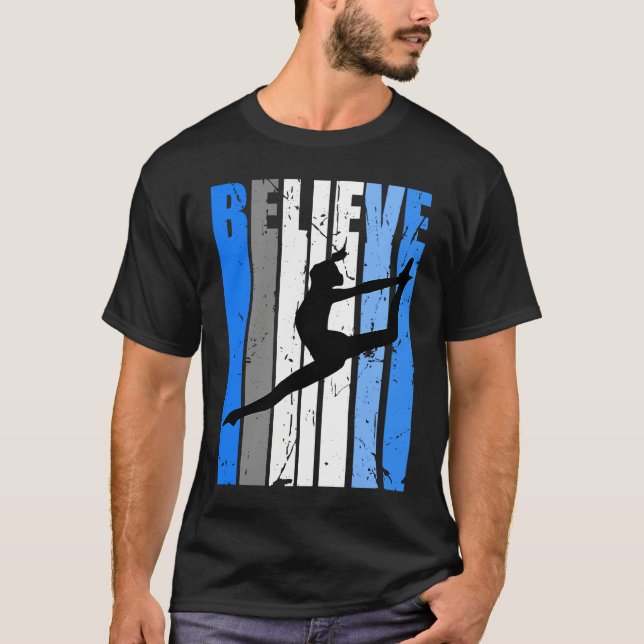 Camiseta Blue Dance Team Believe Motivating Dancer Dancing  (Anverso)