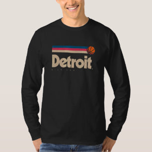 Camiseta Blue Detroit Basketball B Ball City Michigan Retro