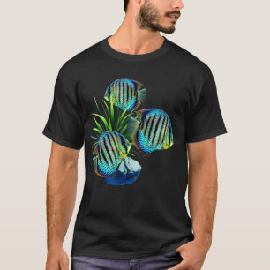 Camiseta Blue Discus Aquarium Fish Tank Art