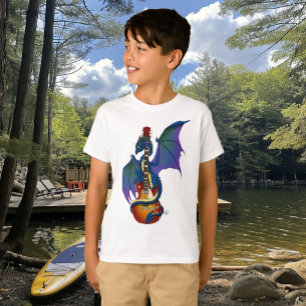 Camiseta Blue Dragon Sunburst Guitar Music