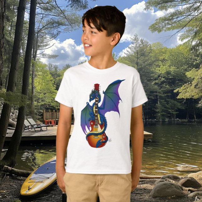 Camiseta Blue Dragon Sunburst Guitar Music (Subido por el creador)