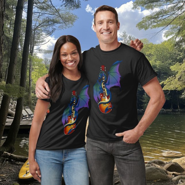 Camiseta Blue Dragon Sunburst Guitar Music (Subido por el creador)