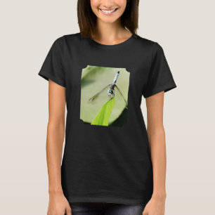 Camiseta Blue Dragonfly hoja verde Naturaleza Fotografía