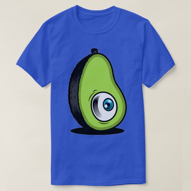 Camiseta Blue Eye Aguacate Slice Fruit Organic and Healthy  (Diseño del anverso)