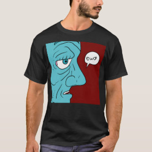 Camiseta Blue Face Owo. Impresionismo animalista Raro Ar mo