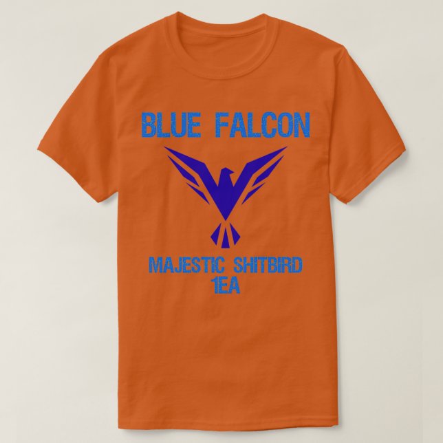 Camiseta Blue Falcon Majestic Shitbird 1ea (Diseño del anverso)